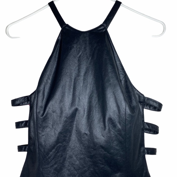 Vintage LBD Frederick's Of Hollywood Cut Out Sides Little Black Dress Size 13 14 - Picture 3 of 10